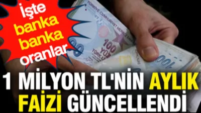 1 Milyon TL’si Olanlar Dikkat: Bankalar Faiz Oranlarını Güncelledi - Ekonomi Haberleri